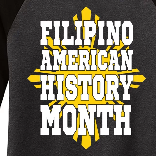 Filipino American History Month Women's Tri-Blend 3/4-Sleeve Raglan Shirt