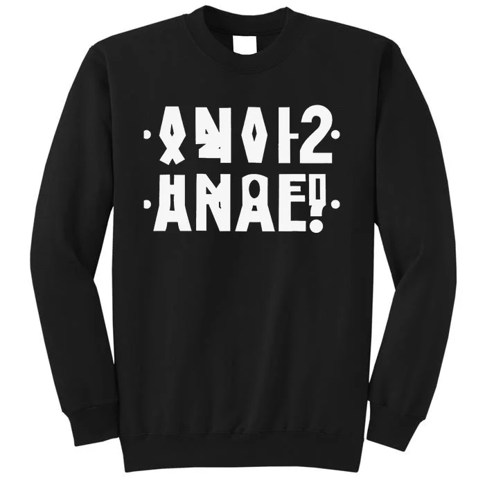 Funny Anal Hidden Message Anal Russian Letter Tall Sweatshirt