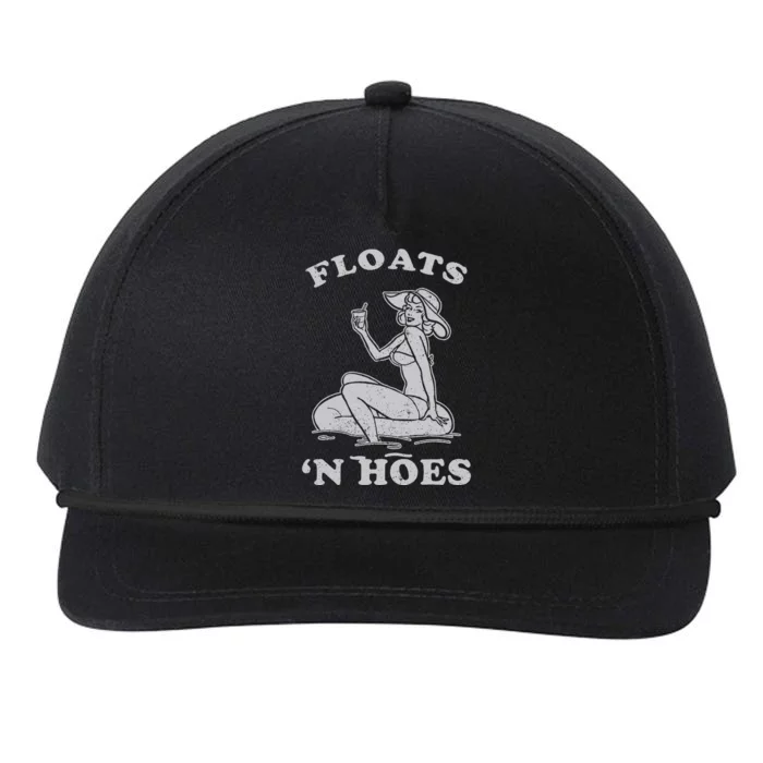 Floats And Hoes Funny Float Trip Tubing River Float Snapback Five-Panel Rope Hat