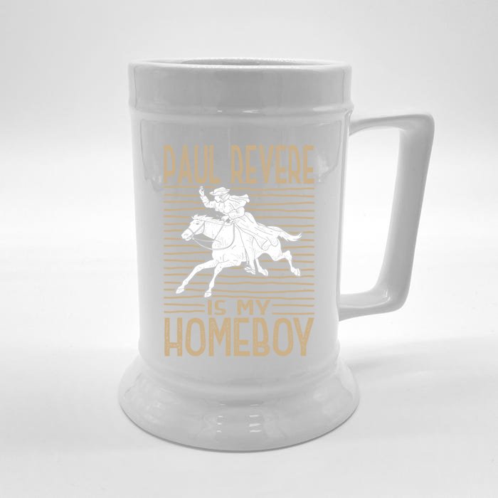 Funny American History Cute Gift Paul Revere Novelty Gift Front & Back Beer Stein