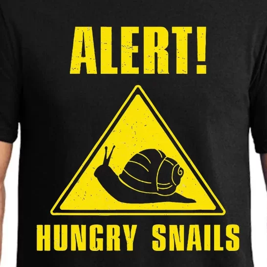 Funny Alert Hungry Snails For Snail Handler Snail Enthusiast Pajama Set