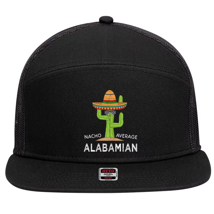 Fun Alabamian Humor Saying Funny Native Alabama Home 7 Panel Mesh Trucker Snapback Hat