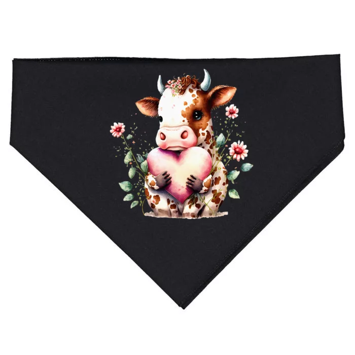 Funny A Heart For Sweet Cow USA-Made Doggie Bandana