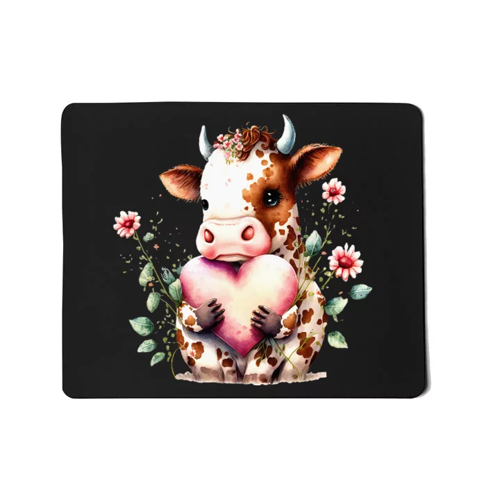 Funny A Heart For Sweet Cow Mousepad