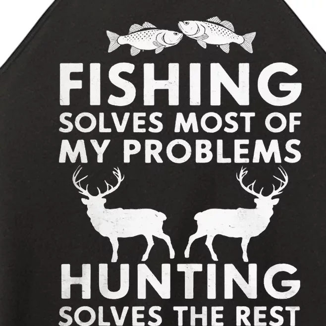 Fishing And Hunting Gifts Fathers Day Humor Hunter Women’s Perfect Tri Rocker Tank