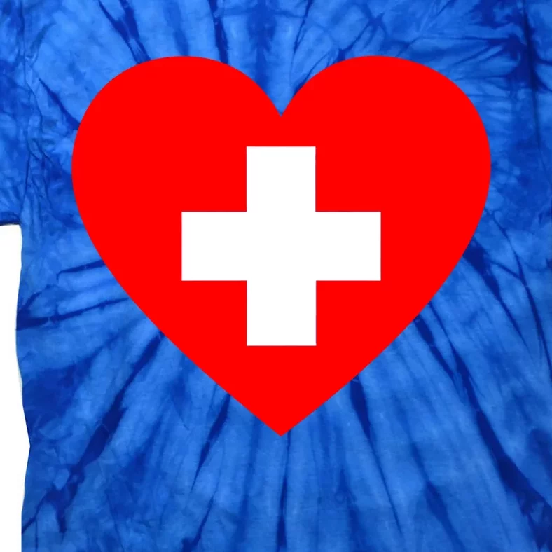 First Aid Heart Health Care Gift Tie-Dye T-Shirt