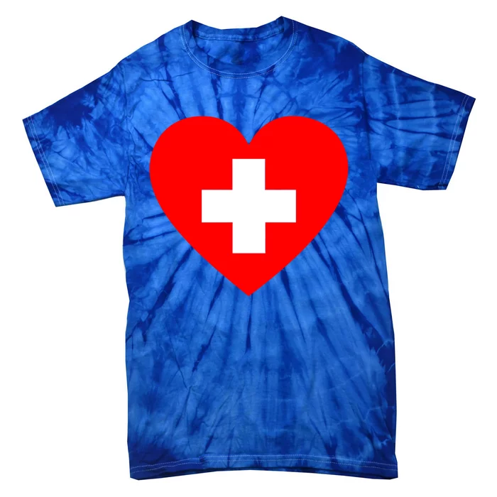 First Aid Heart Health Care Gift Tie-Dye T-Shirt