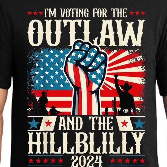 Felon And Hillbilly 24 Pro Trump 2024 Flag Funny Political Pajama Set