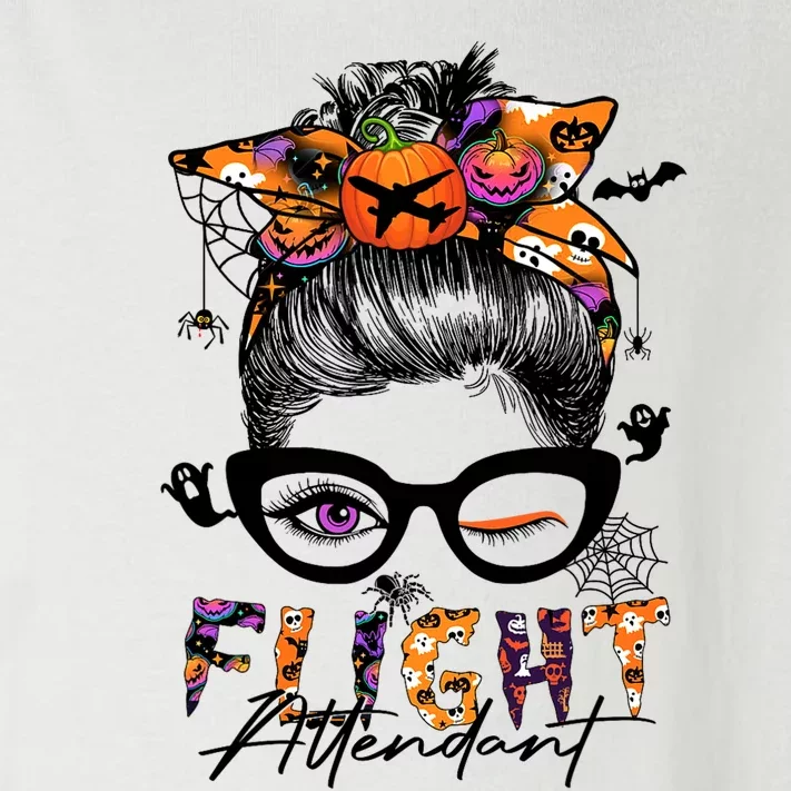 Flight Attendant Halloween Costume Messy Bun Pumpkin Toddler Long Sleeve Shirt