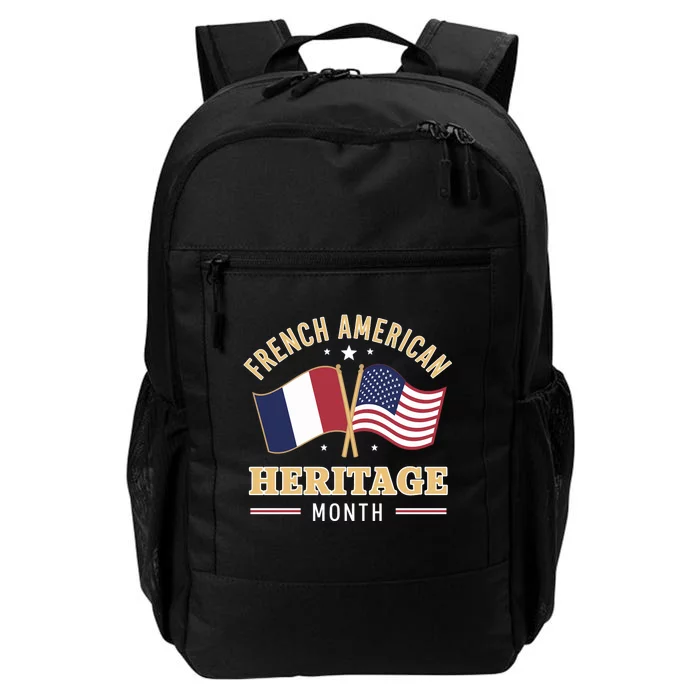 French American Heritage Month Roots Funny Daily Commute Backpack