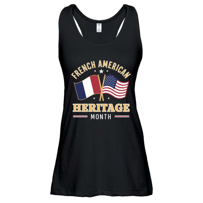 French American Heritage Month Roots Funny Ladies Essential Flowy Tank