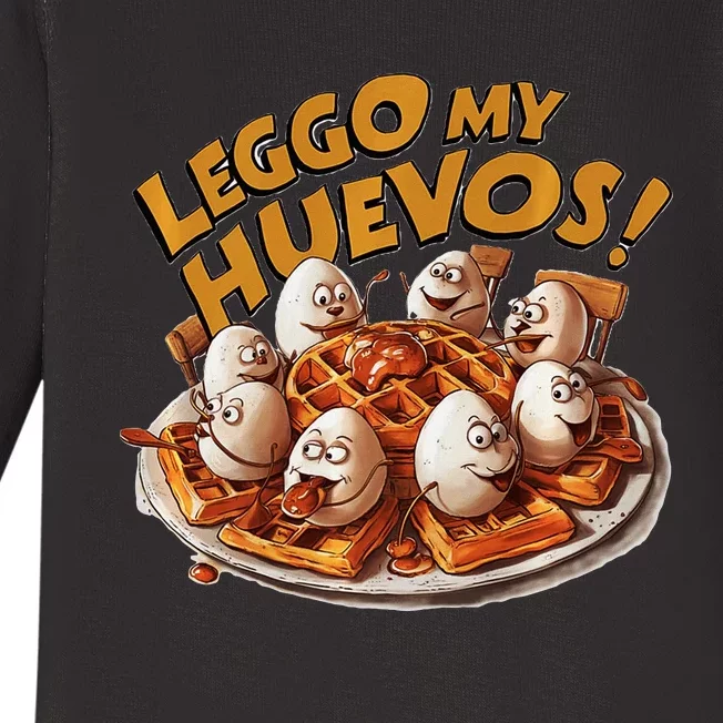 Funny Adult Humor Jokes Leggo My Huevos Baby Long Sleeve Bodysuit