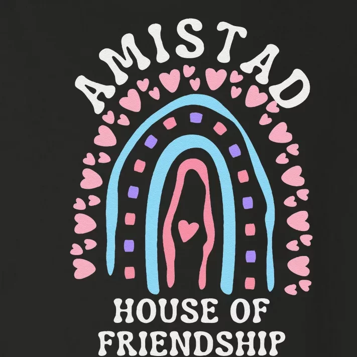 Funny Amistad House Of Friendship Boho Heart Rainbow Toddler Long Sleeve Shirt