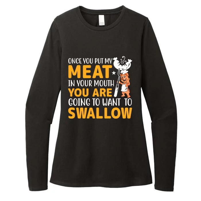 Funny Adult Humor Once You Put My Meat In Your Mouth Womens CVC Long Sleeve Shirt