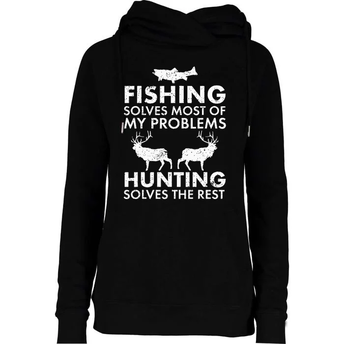 Fishing And Hunting Gift Christmas Humor Hunter Cool Womens Funnel Neck Pullover Hood