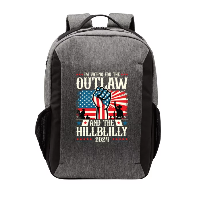 Felon And Hillbilly 24 Pro Trump 2024 Flag Funny Political Vector Backpack