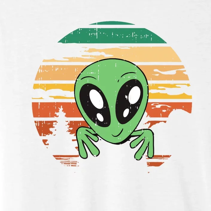 Funny Alien Halloween Costume Retro UFO ChromaSoft Performance T-Shirt