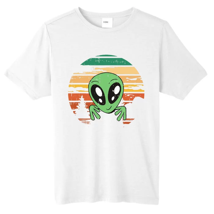 Funny Alien Halloween Costume Retro UFO ChromaSoft Performance T-Shirt