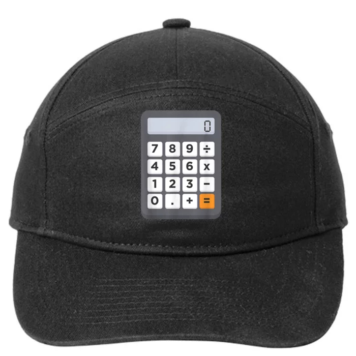 Funny Accountant Halloween Costume Outfit Math Calculator 7-Panel Snapback Hat