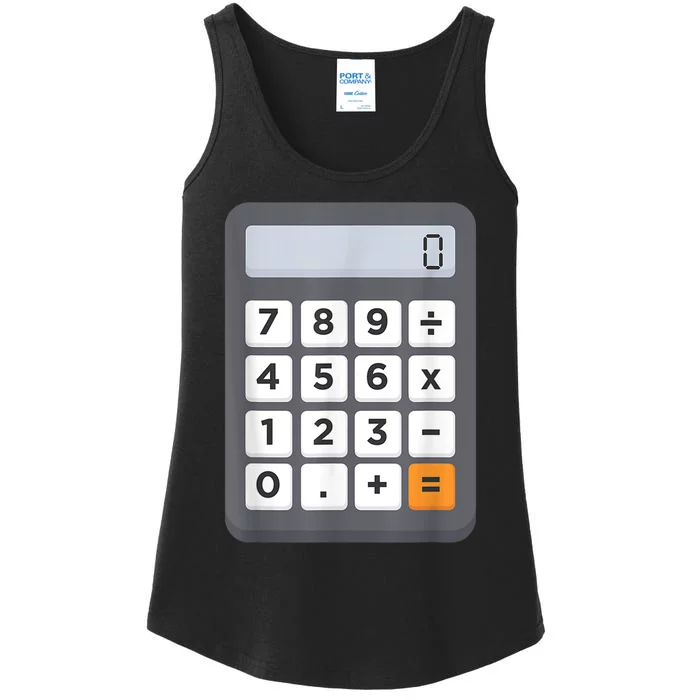 Funny Accountant Halloween Costume Outfit Math Calculator Ladies Essential Tank