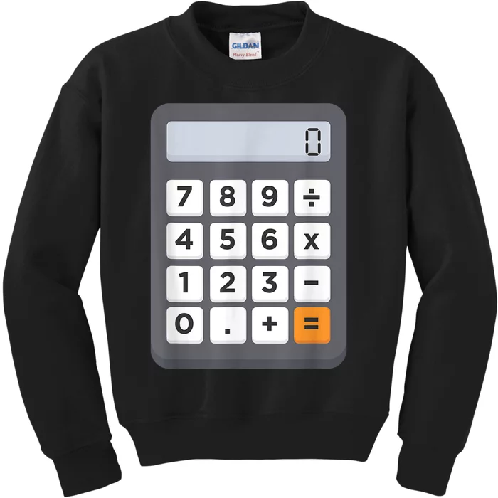 Funny Accountant Halloween Costume Outfit Math Calculator Kids Sweatshirt