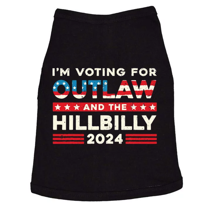 Felon And Hillbilly 24 Pro Trump 2024 Flag Funny Political Doggie Tank