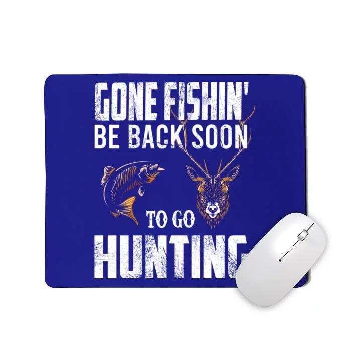 Fishing And Hunting Funny Fish Deer Hunter Gag Gift Gift Mousepad