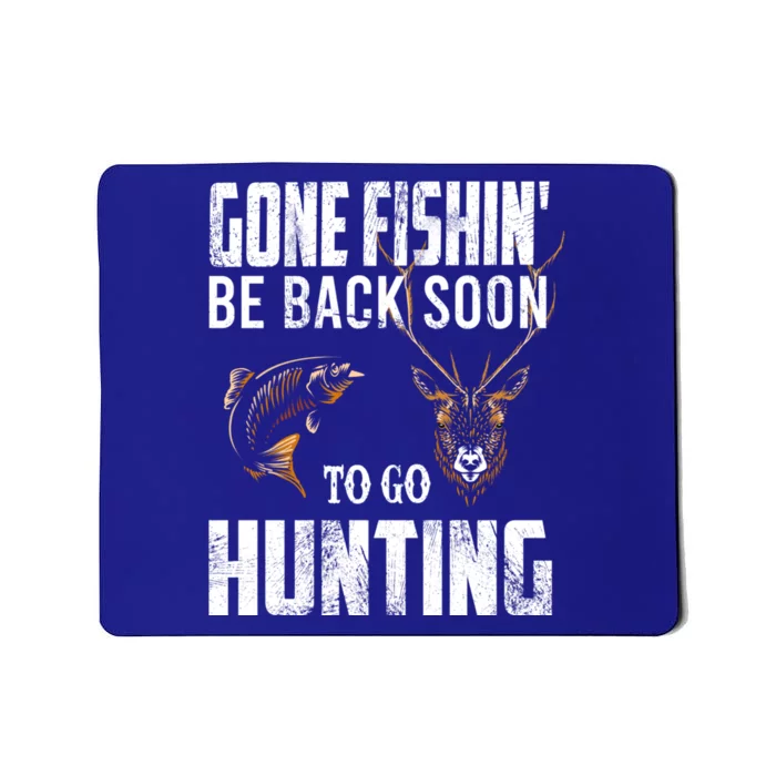 Fishing And Hunting Funny Fish Deer Hunter Gag Gift Gift Mousepad