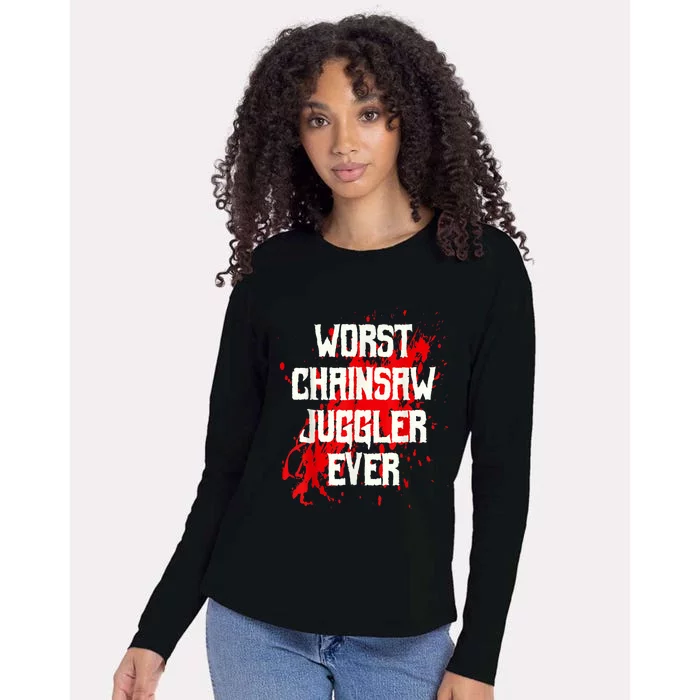 Funny Ampu Hand Arm Amputation Worst Chainsaw Juggler Womens Cotton Relaxed Long Sleeve T-Shirt