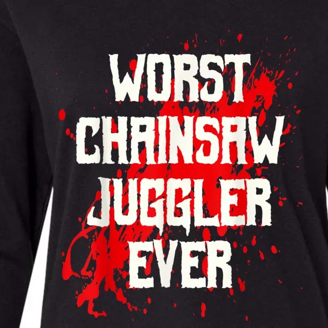 Funny Ampu Hand Arm Amputation Worst Chainsaw Juggler Womens Cotton Relaxed Long Sleeve T-Shirt