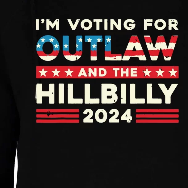 Felon And Hillbilly 24 Pro Trump 2024 Flag Funny Political Womens Funnel Neck Pullover Hood