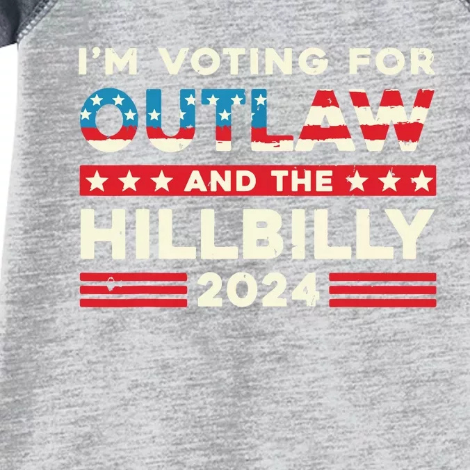 Felon And Hillbilly 24 Pro Trump 2024 Flag Funny Political Infant Baby Jersey Bodysuit