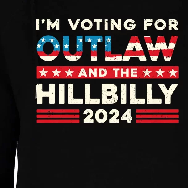 Felon And Hillbilly 24 Pro Trump 2024 Flag Funny Political Womens Funnel Neck Pullover Hood