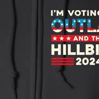 Felon And Hillbilly 24 Pro Trump 2024 Flag Funny Political Full Zip Hoodie