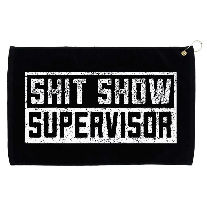 Funny Adult Humor Shit Show Supervisor Mom Grommeted Golf Towel