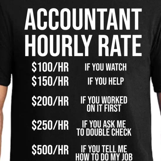 Funny Accountant Hourly Rate Accounting Cpa Humor Gift Pajama Set