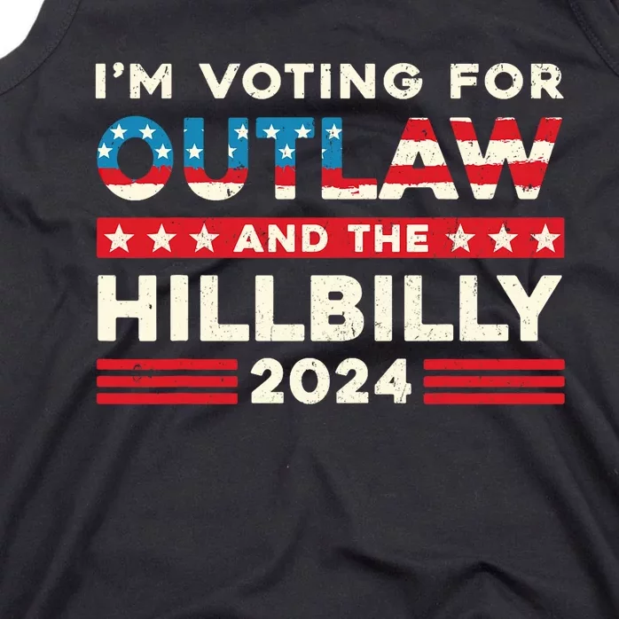 Felon And Hillbilly 24 Pro Trump 2024 Flag Funny Political Tank Top