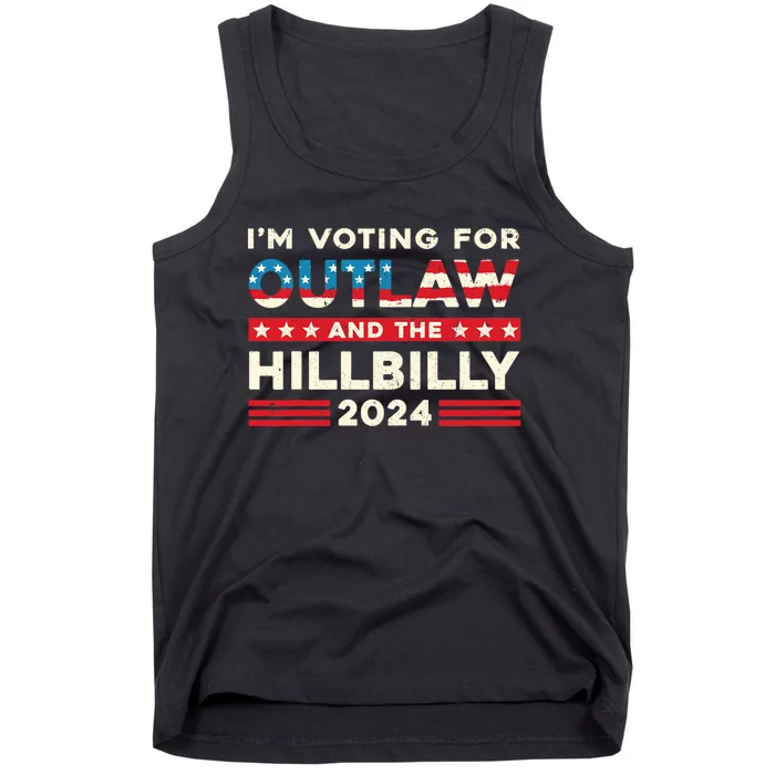 Felon And Hillbilly 24 Pro Trump 2024 Flag Funny Political Tank Top