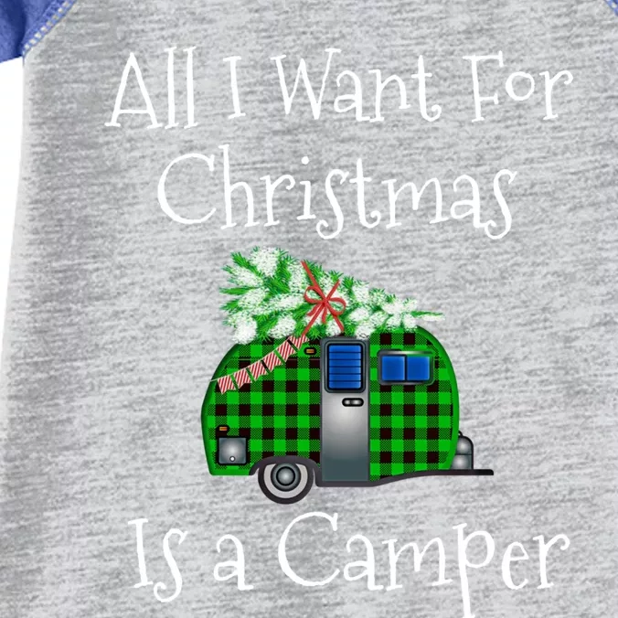 Funny All I Want For Christmas Is A Camper Gift For Rv Fans Gift Infant Baby Jersey Bodysuit