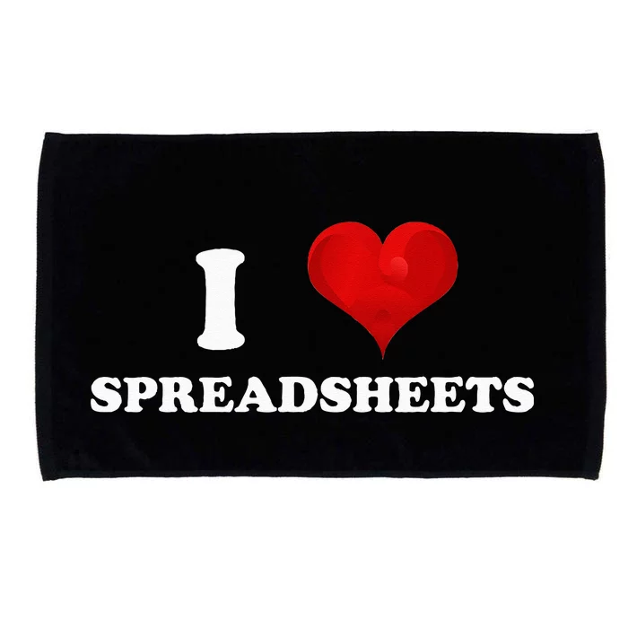 Funny Accountant I Love Spreadsheets Accounting Office Microfiber Hand Towel