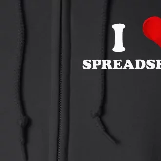 Funny Accountant I Love Spreadsheets Accounting Office Full Zip Hoodie