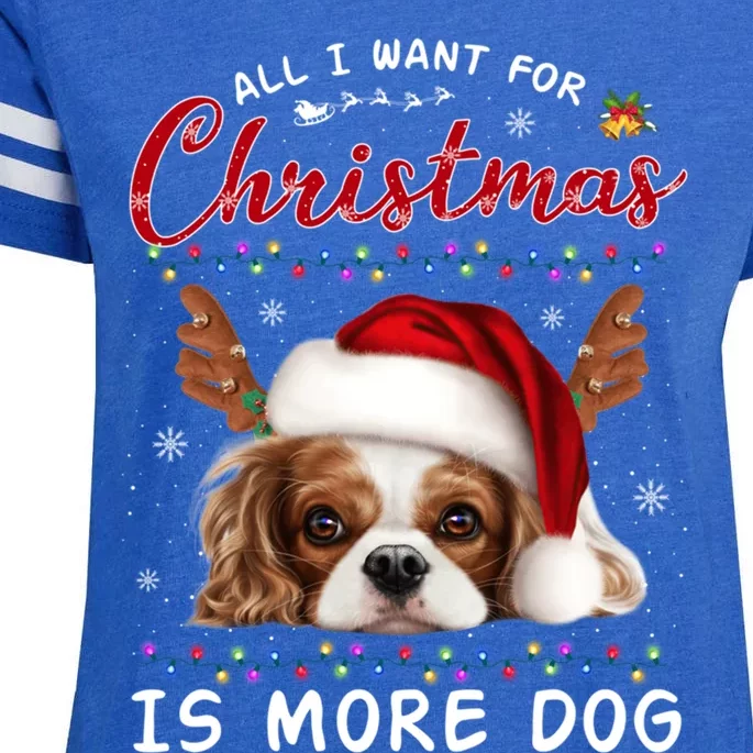 Funny All I Want For Christmas Is More Dog Lover Pajama Gift Enza Ladies Jersey Football T-Shirt