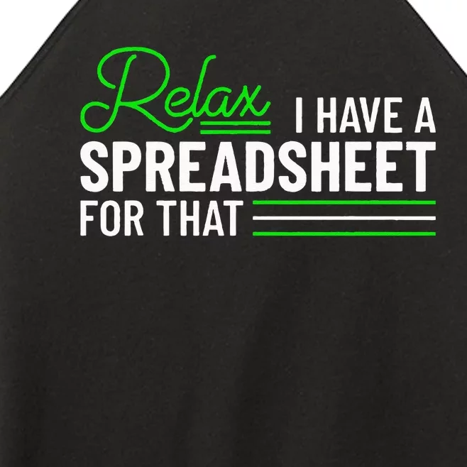 Funny Accountant I Have A Spreadsheet For That Accounting Women’s Perfect Tri Rocker Tank