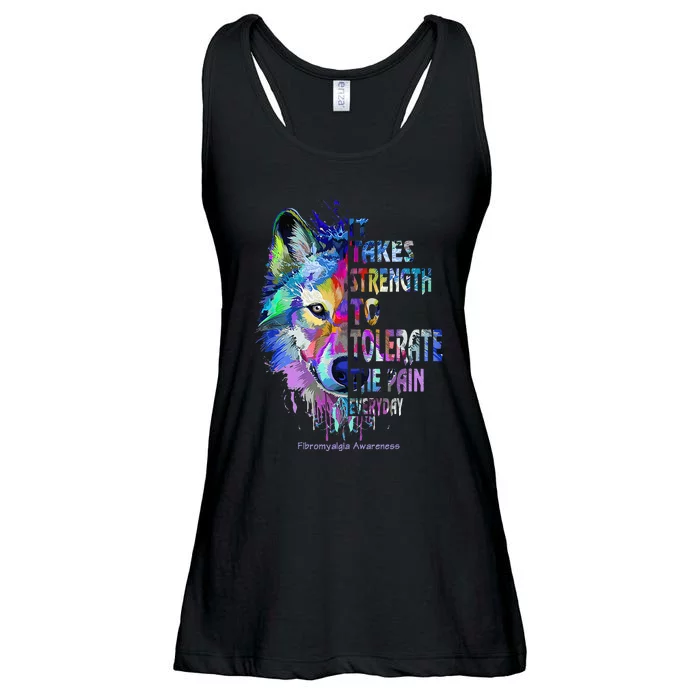 Fibromyalgia Awareness It Takes To Tolerate The Pain Ladies Essential Flowy Tank