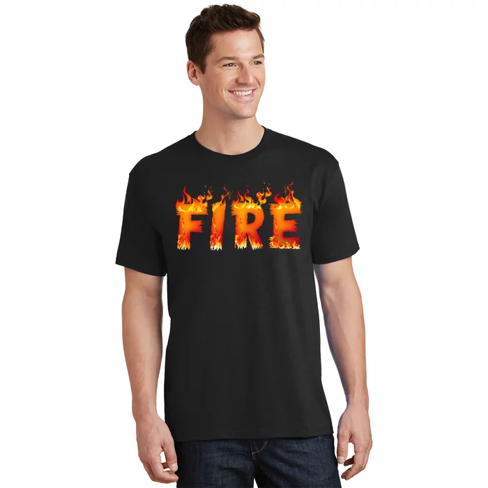 Fire And Ice Last Minute Halloween Matching Couple Costume T-Shirt