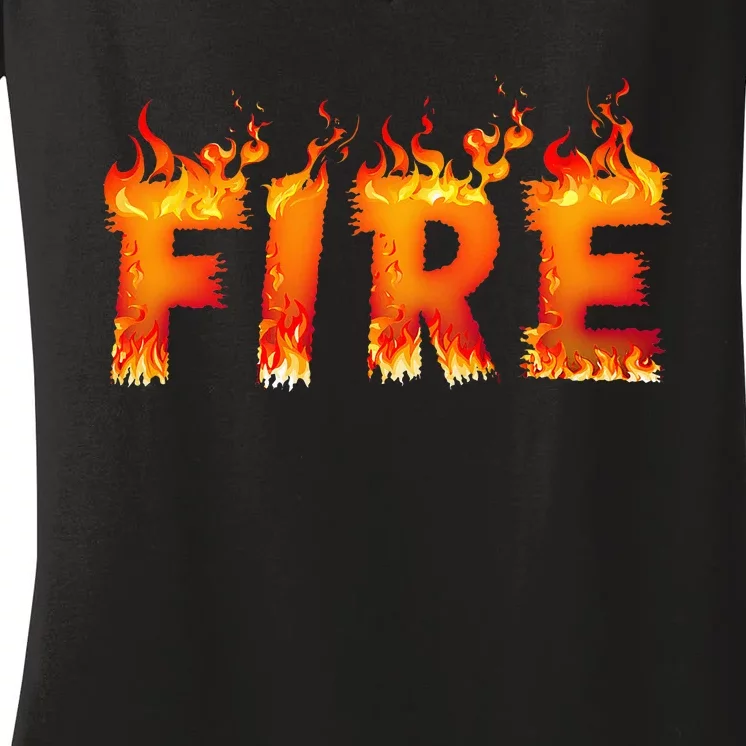 Fire And Ice Last Minute Halloween Matching Couple Costume Women's V-Neck T-Shirt