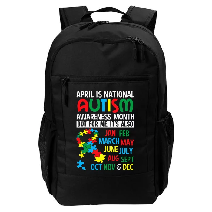 funny April is National Autism Awareness Month Daily Commute Backpack