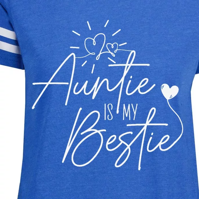 Funny Auntie Is My Bestie Auntie Niece Nephew Enza Ladies Jersey Football T-Shirt