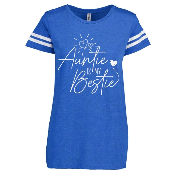 Funny Auntie Is My Bestie Auntie Niece Nephew Enza Ladies Jersey Football T-Shirt