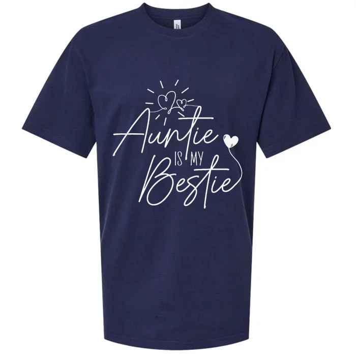 Funny Auntie Is My Bestie Auntie Niece Nephew Sueded Cloud Jersey T-Shirt